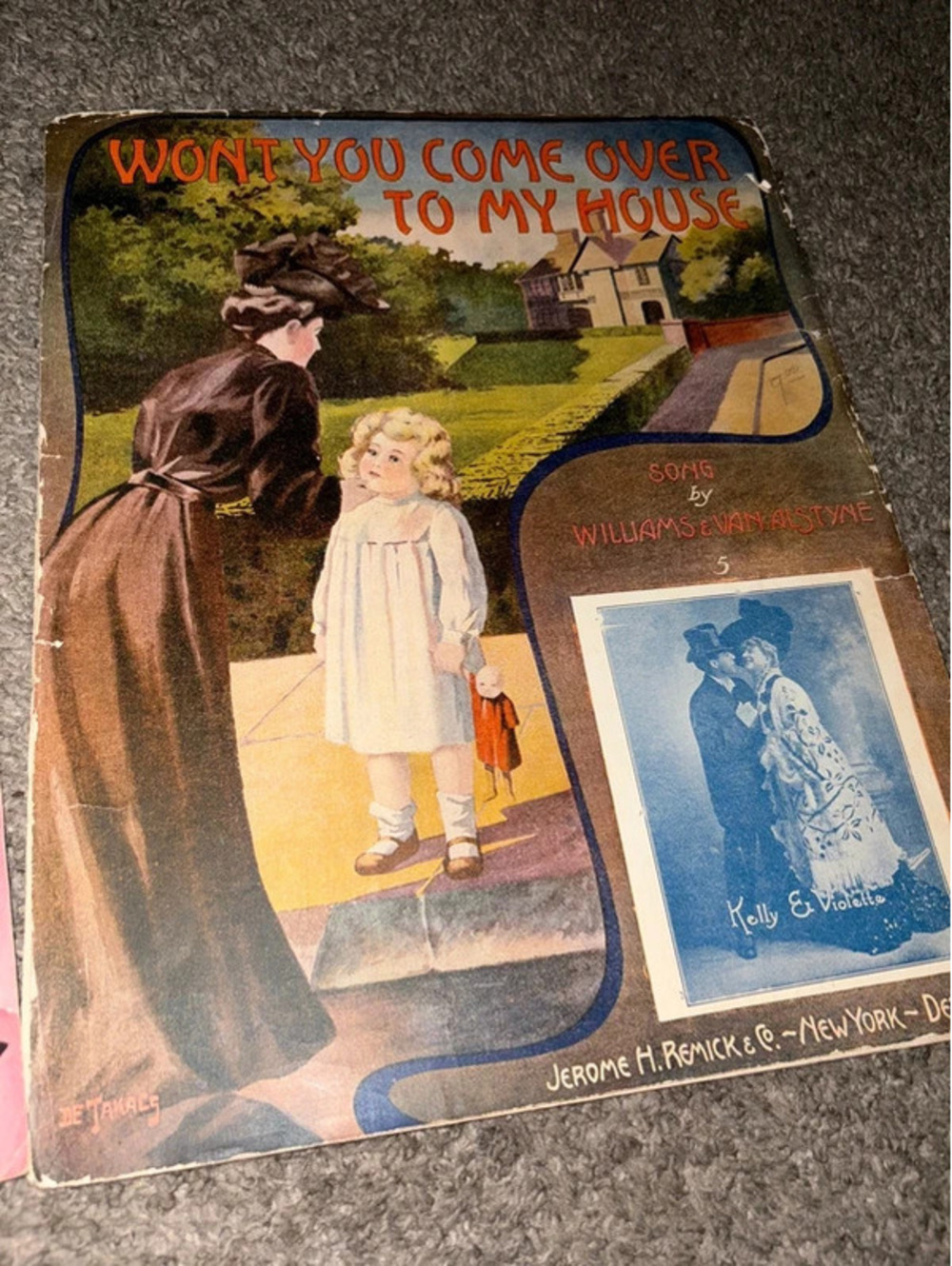 1906 sheet music “Won't You Come Over to My House” De Takacs